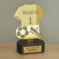 Personalized Football Gold Acrylic Trophy | Soccer Custom Engraved Award Plaque