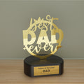 Dad Trophy | Personalized Golden Acrylic Award