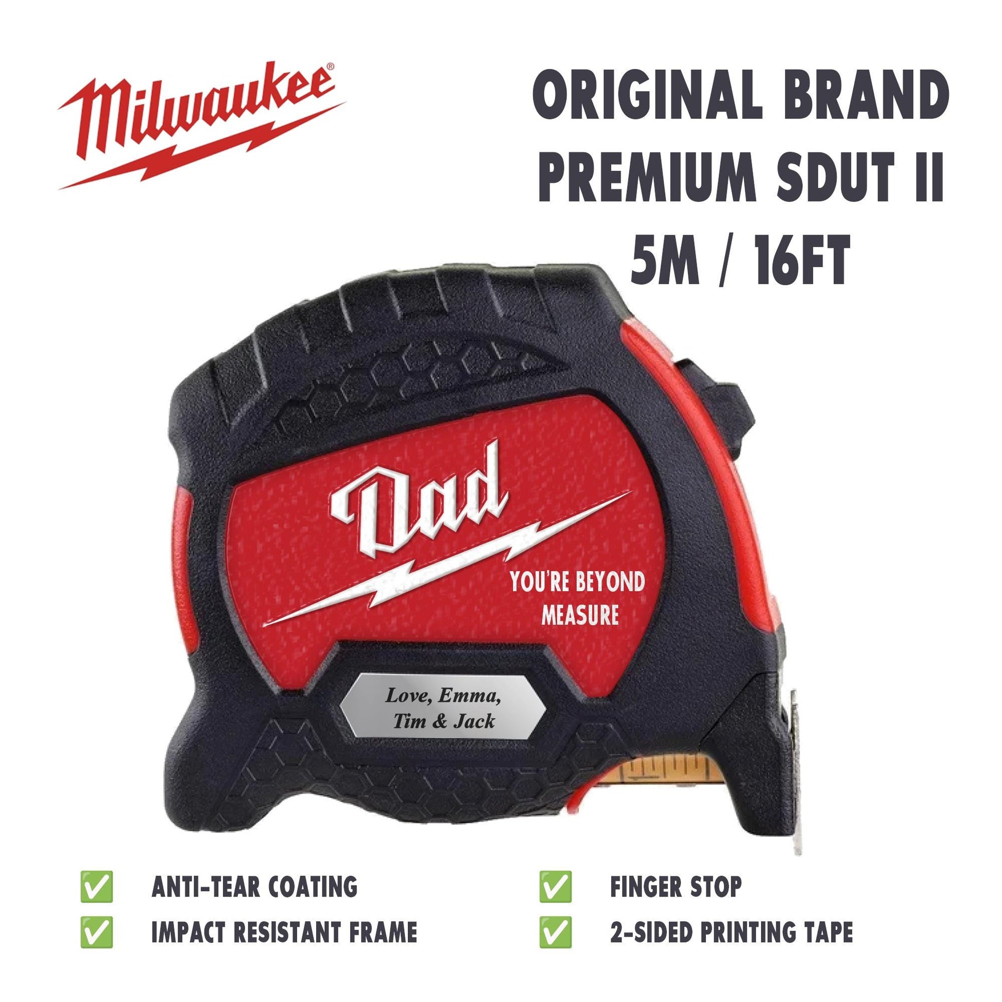 Personalized Milwaukee STUD Tape Measure