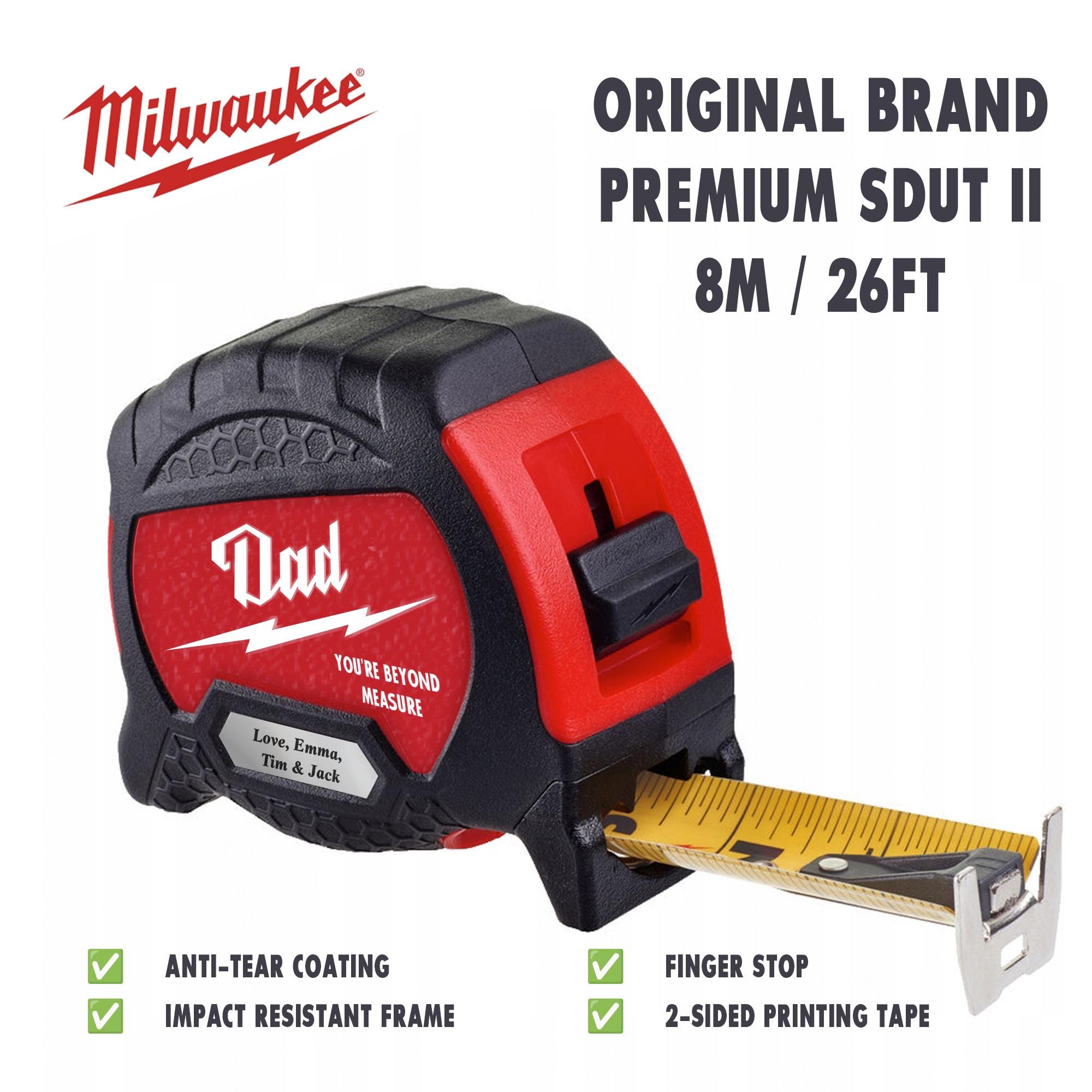 Personalized Milwaukee STUD Tape Measure